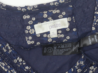 Womens UK Size 10 Rocha John Rocha Blue Basic Blouse