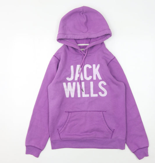 Womens UK Size 12 Jack Wills Purple Pullover Hoodie