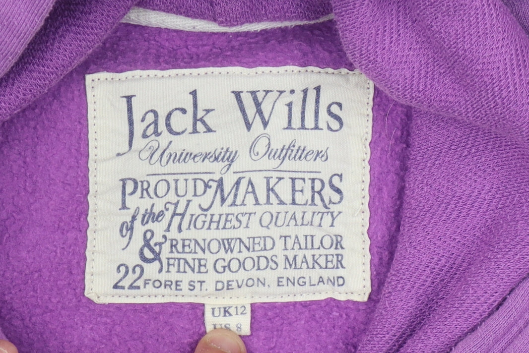 Womens UK Size 12 Jack Wills Purple Pullover Hoodie