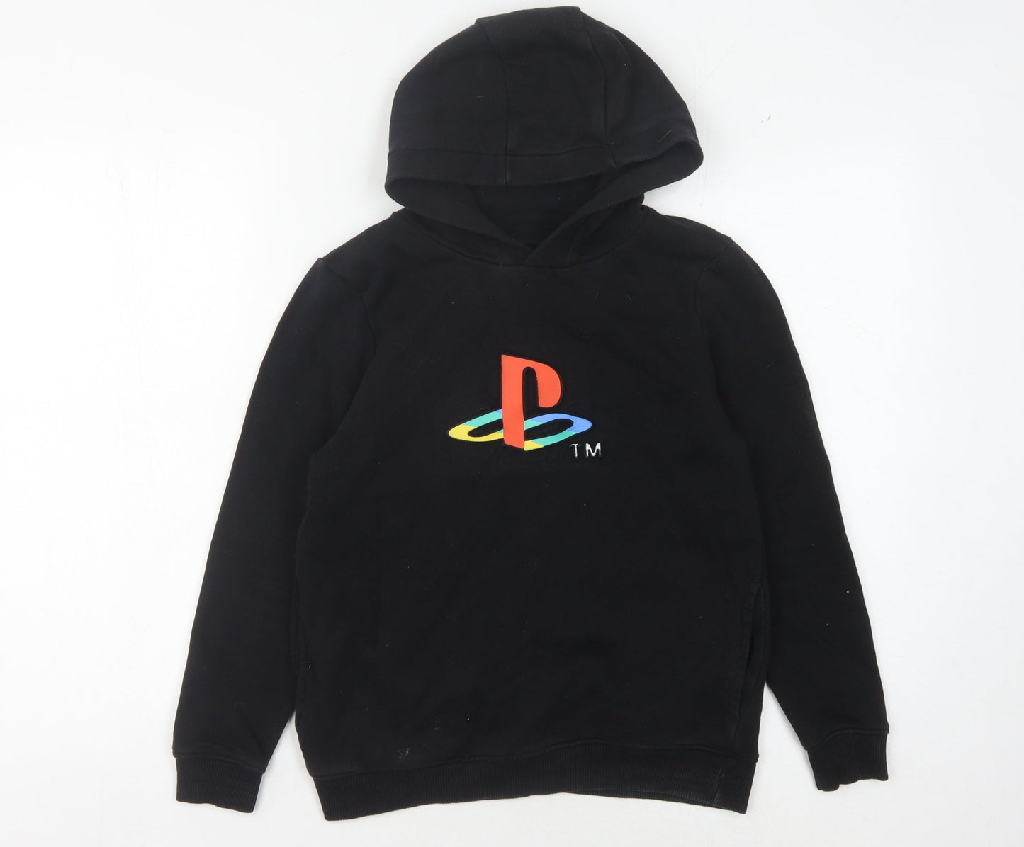George Boys Black Pullover Hoodie with PlayStation Logo