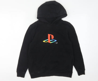 George Boys Black Pullover Hoodie with PlayStation Logo