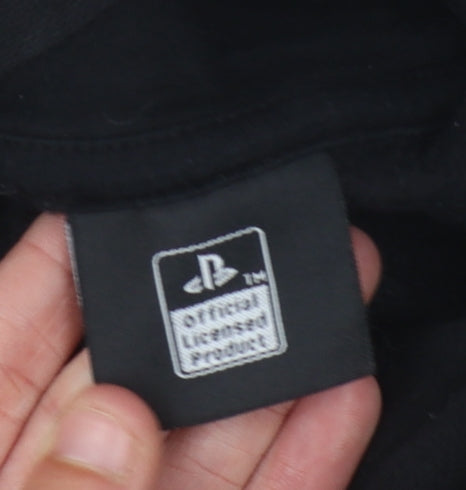 George Boys Black Pullover Hoodie with PlayStation Logo