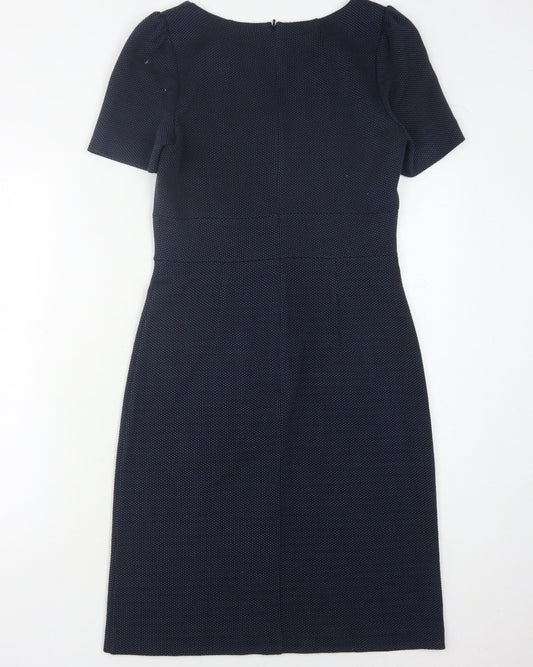 John Lewis Women's Blue Knee Length Sheath Dress Size 10