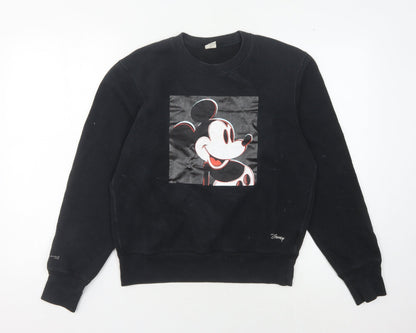 Uniqlo Disney Black XS Pullover Sweatshirt
