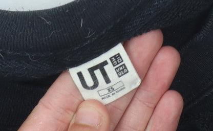 Uniqlo Disney Black XS Pullover Sweatshirt