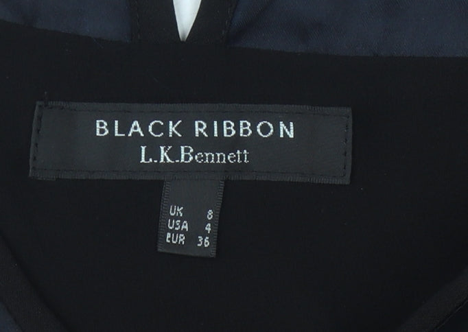 Womens UK Size 8 L.K. Bennett Black Basic Blouse