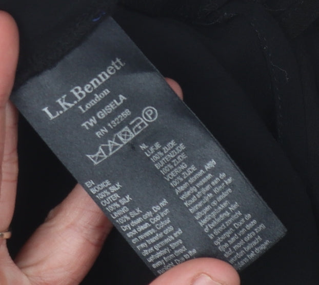 Womens UK Size 8 L.K. Bennett Black Basic Blouse