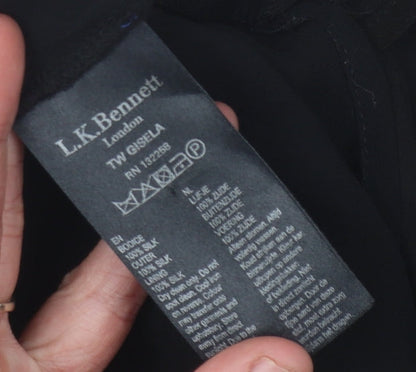 Womens UK Size 8 L.K. Bennett Black Basic Blouse