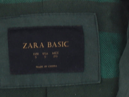 Zara Basic Men's Green Military Coat in Size S