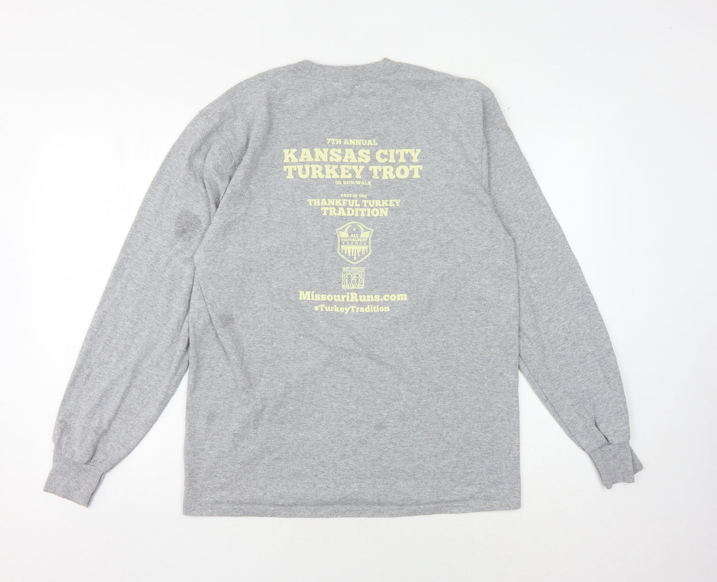 Unisex Adults UK Size M Port & Company Grey Basic T-Shirt