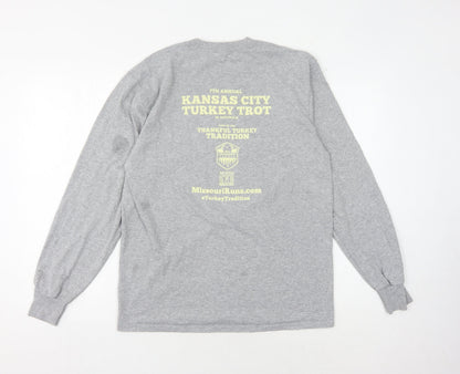 Unisex Adults UK Size M Port & Company Grey Basic T-Shirt