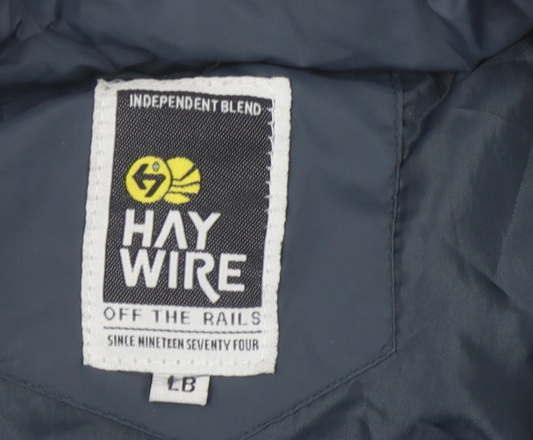 Haywire Boys Blue Puffer Jacket L with Logo
