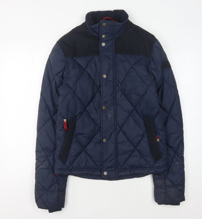 Womens UK Size XS FatFace Blue Quilted Coat