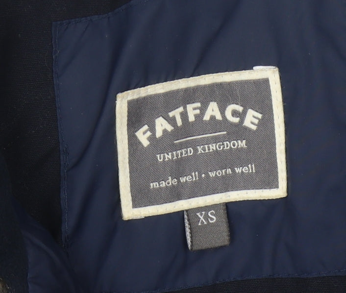 Womens UK Size XS FatFace Blue Quilted Coat