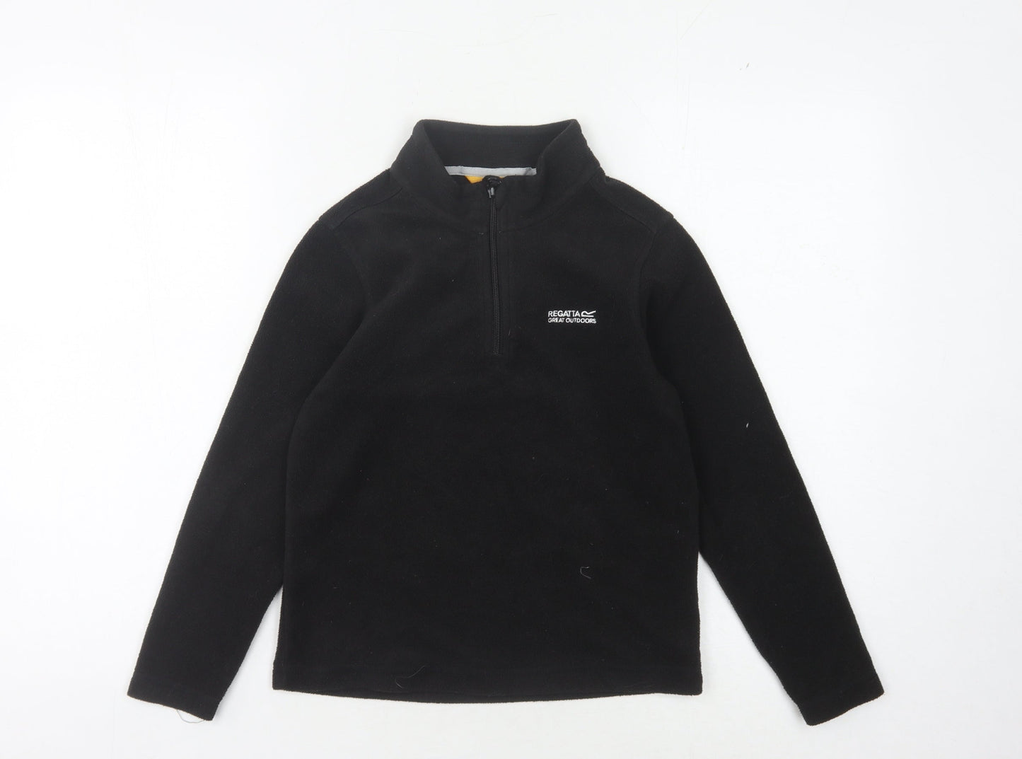 Regatta Boys Black Fleece 1/4 Zip Sweatshirt - Size 10 Years