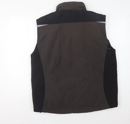 WorkWear Men's Black Waistcoat, Large, Zipped Pockets