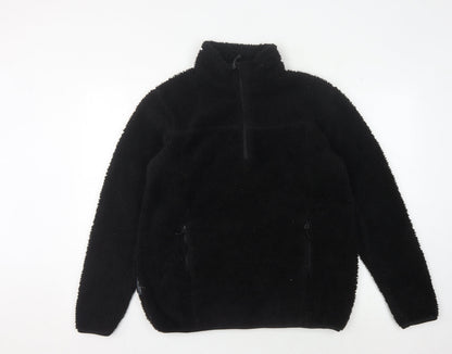 Unisex Adults UK Size S Mountainlife Black Pullover Hoodie