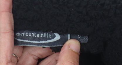 Unisex Adults UK Size S Mountainlife Black Pullover Hoodie
