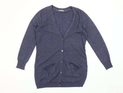 Womens UK Size 12 Marks and Spencer Blue Cardigan Jumper