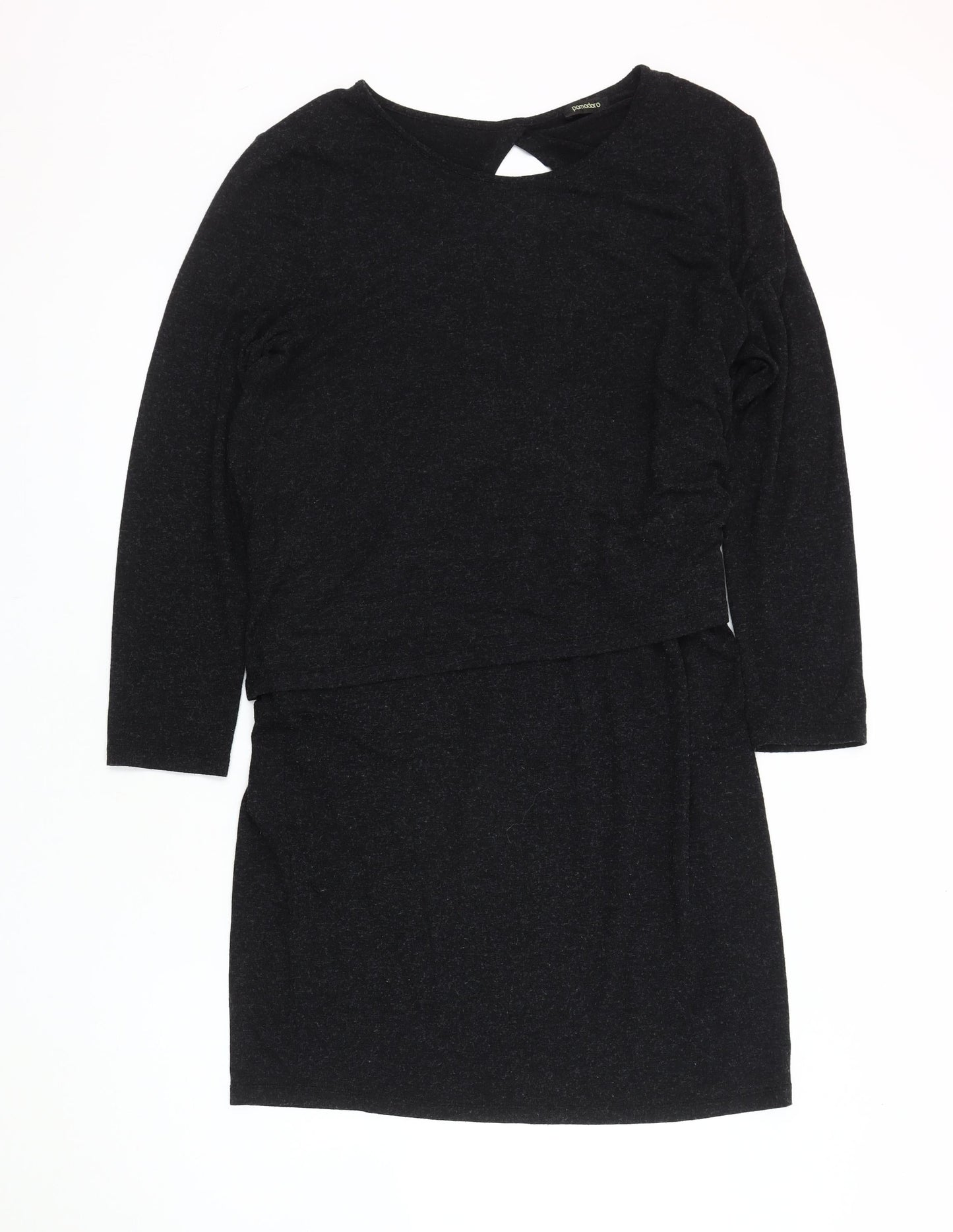 Pomodoro Women's Black Knee Length Dress Size 14