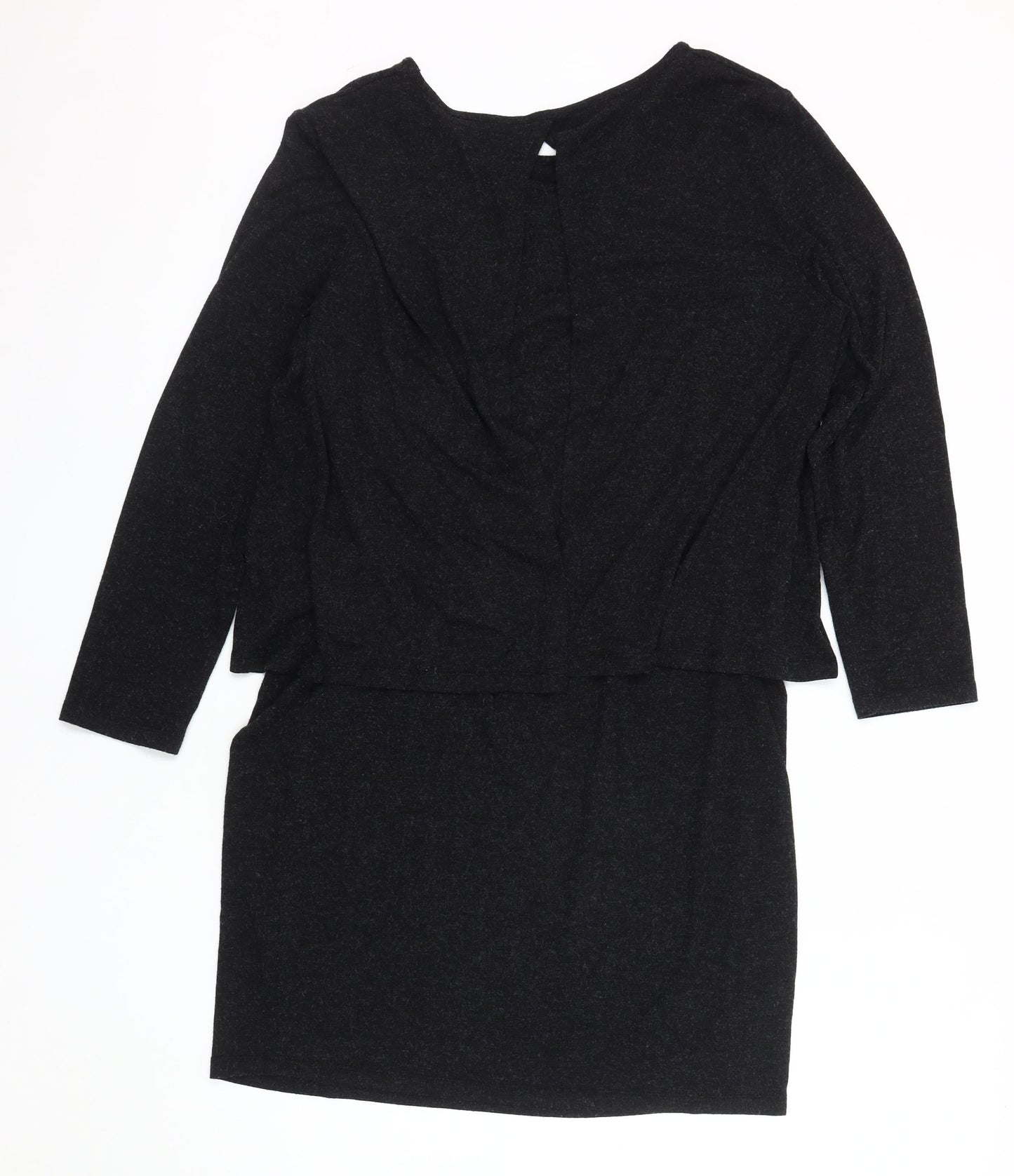 Pomodoro Women's Black Knee Length Dress Size 14