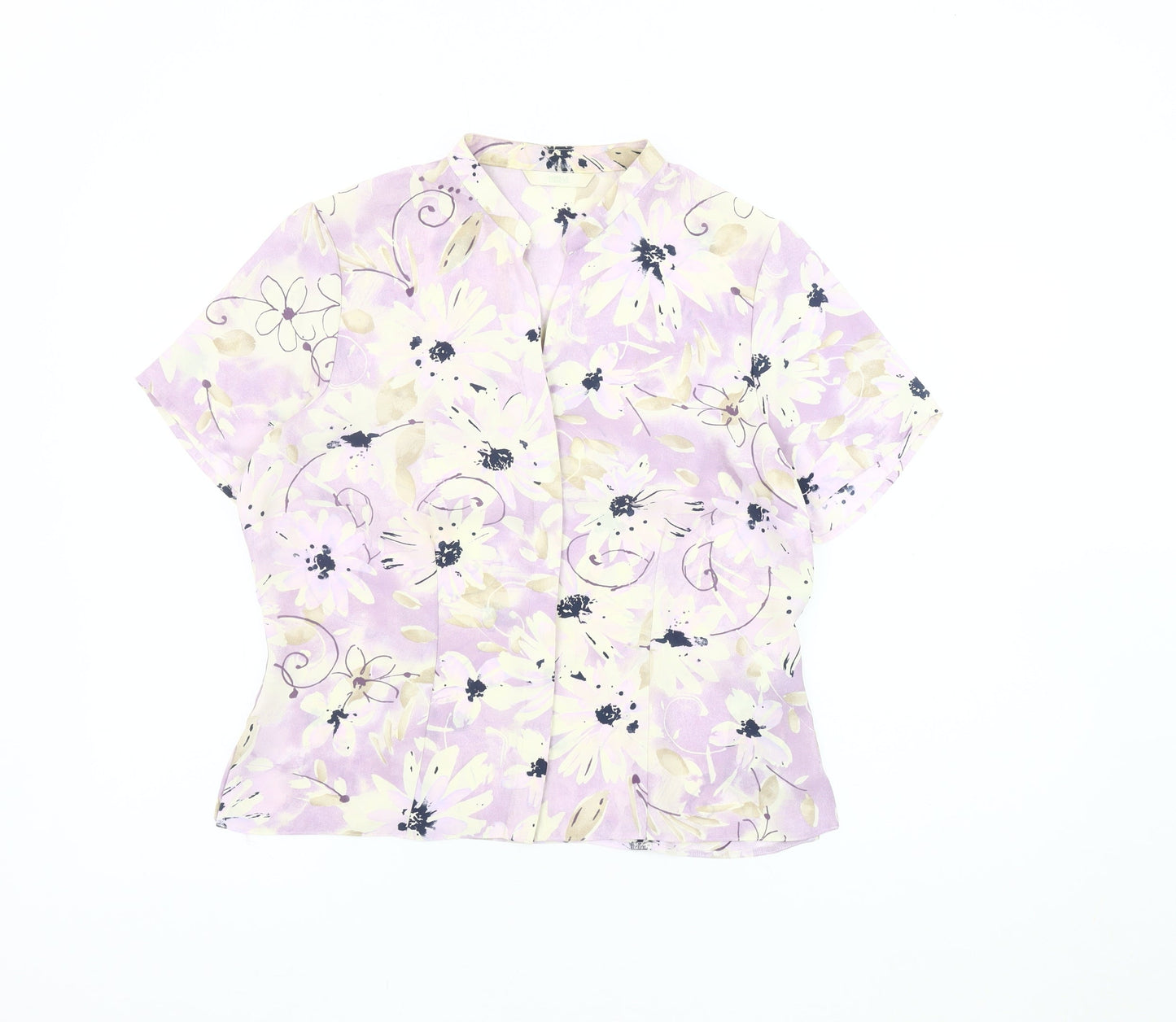 Womens UK Size 14 Marks and Spencer Purple Basic Blouse