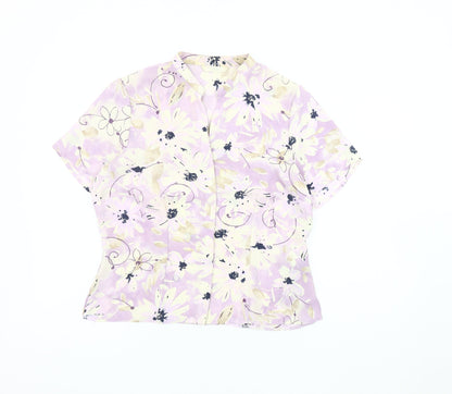 Womens UK Size 14 Marks and Spencer Purple Basic Blouse