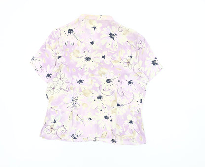 Womens UK Size 14 Marks and Spencer Purple Basic Blouse