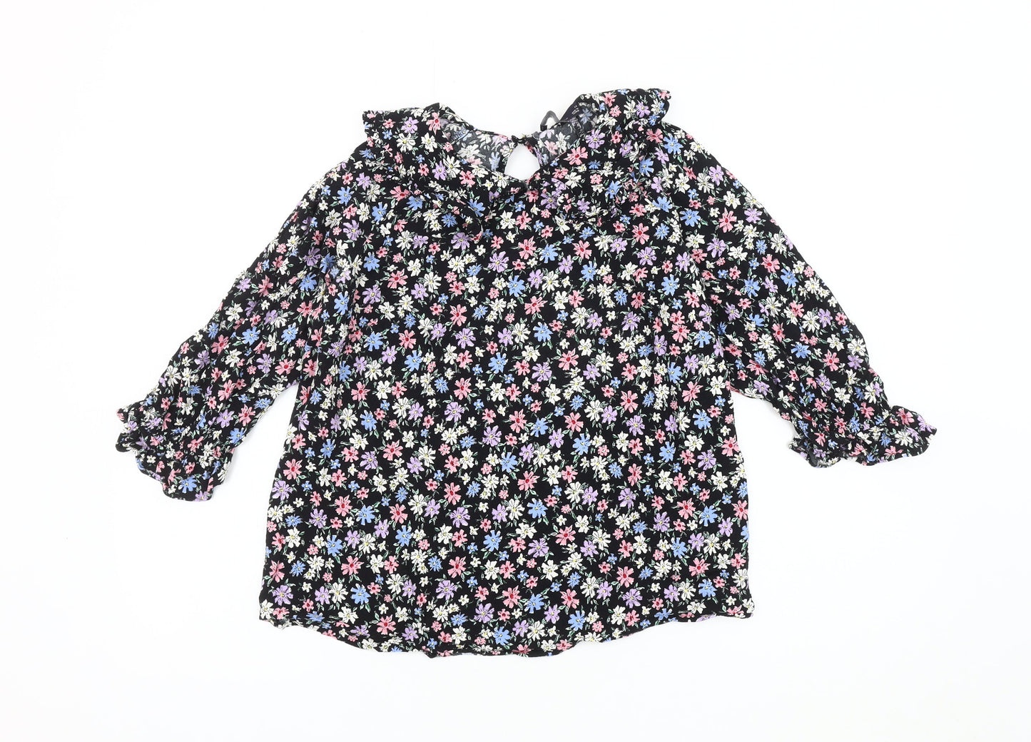 Womens UK Size 14 Marks and Spencer Multicoloured Basic Blouse