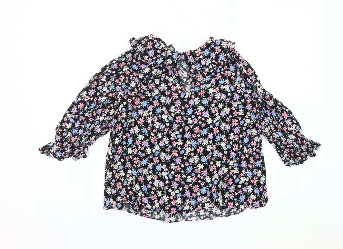 Womens UK Size 14 Marks and Spencer Multicoloured Basic Blouse