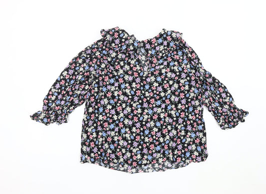 Womens UK Size 14 Marks and Spencer Multicoloured Basic Blouse