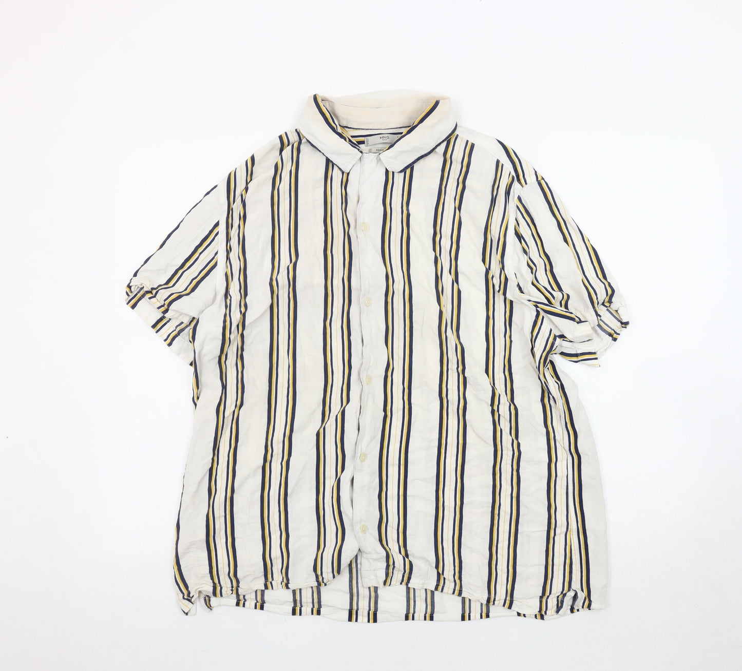 Unisex Adults UK Size L MNG Multicoloured Basic Button-Up