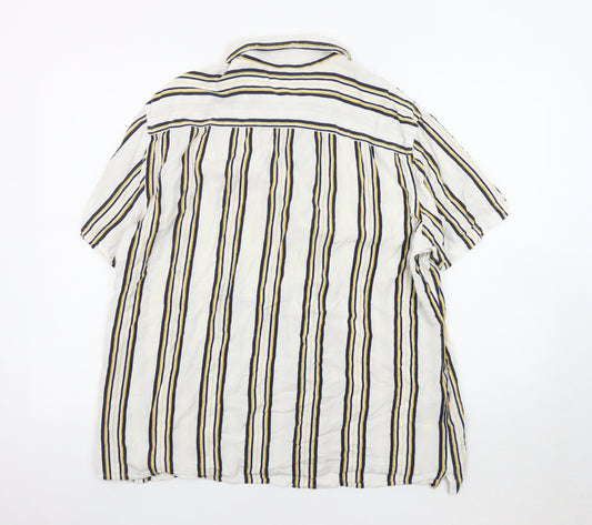 Unisex Adults UK Size L MNG Multicoloured Basic Button-Up