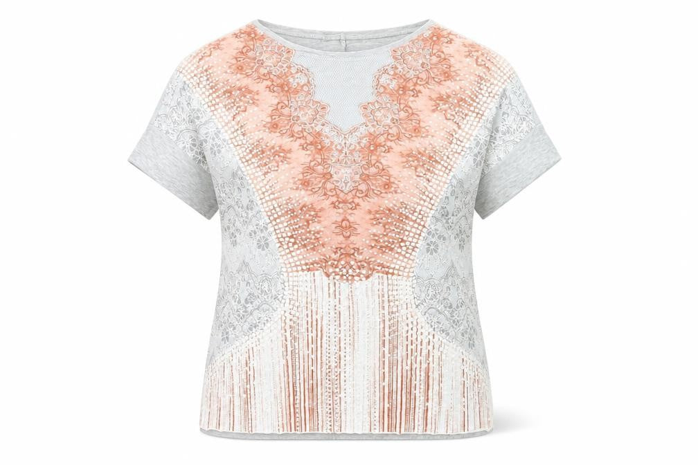 Womens UK Size 12 Zara Multicoloured Basic T-Shirt