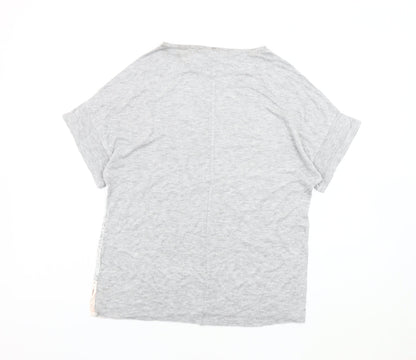 Womens UK Size 12 Zara Multicoloured Basic T-Shirt