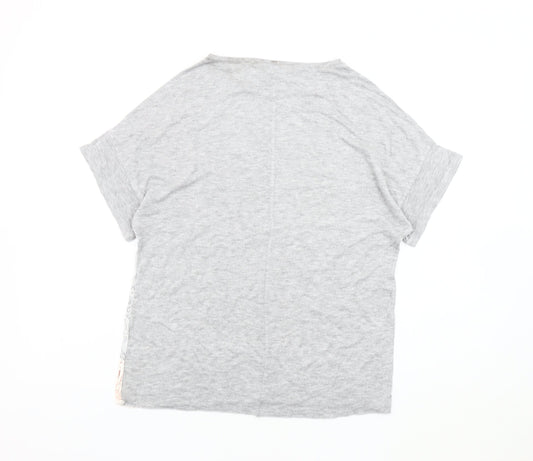 Womens UK Size 12 Zara Multicoloured Basic T-Shirt