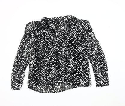Womens UK Size 10 Lipsy Black Basic Blouse