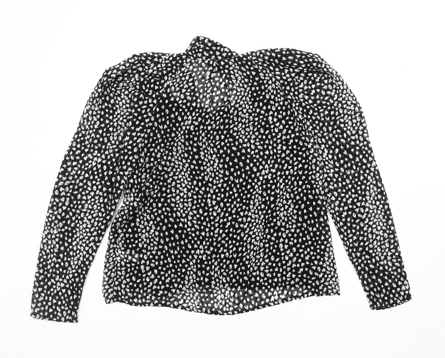 Womens UK Size 10 Lipsy Black Basic Blouse
