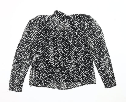 Womens UK Size 10 Lipsy Black Basic Blouse