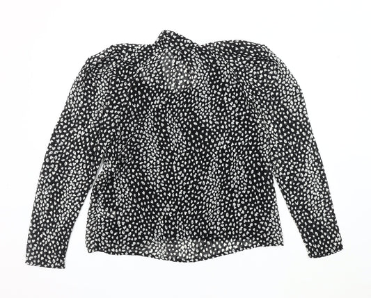 Womens UK Size 10 Lipsy Black Basic Blouse