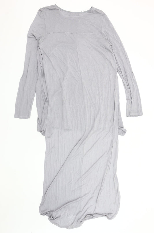 Zara Women Grey Long Asymmetric Dress Size 10