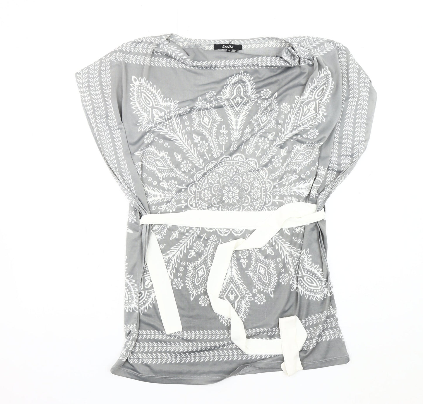 Womens UK Size S Stella Grey Tunic Blouse
