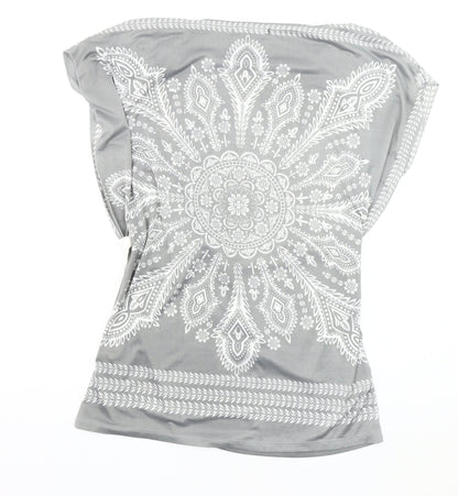 Womens UK Size S Stella Grey Tunic Blouse