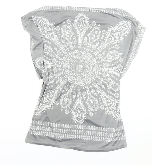 Womens UK Size S Stella Grey Tunic Blouse