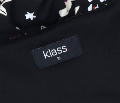 Klass Women's Multicoloured Floral Dress Size 16