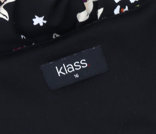 Klass Women's Multicoloured Floral Dress Size 16