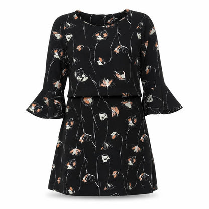 Next Women's Black Floral Dress, Size 10
