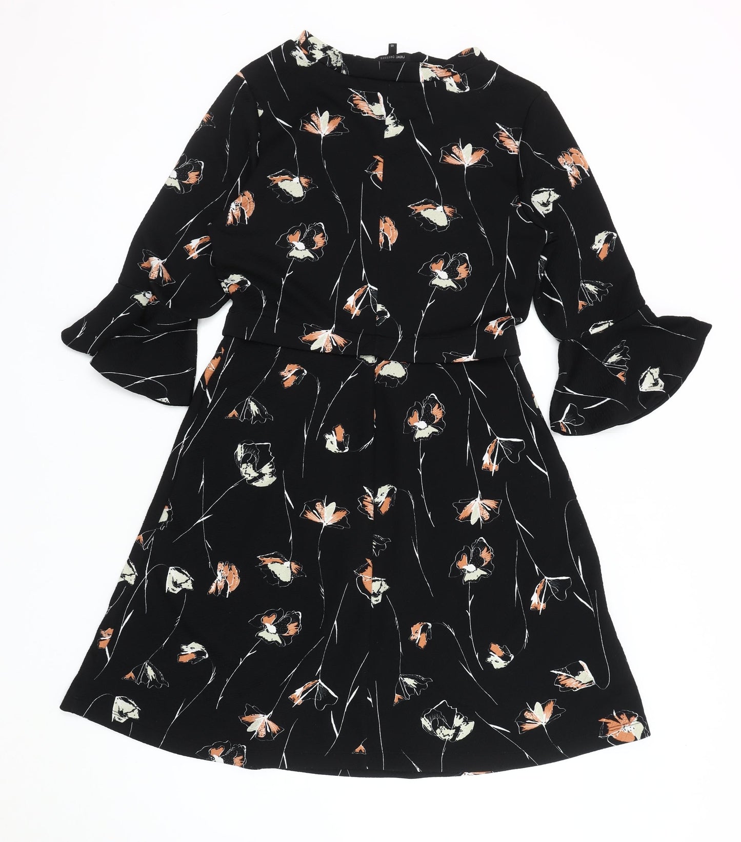 Next Women's Black Floral Dress, Size 10