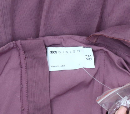 ASOS DESIGN Women’s Purple A-Line Dress, Size 8, Off Shoulder