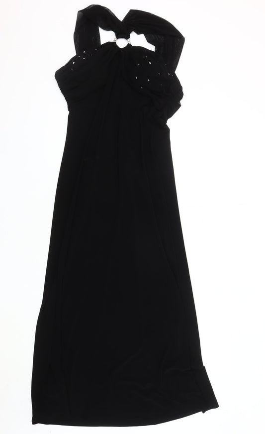 Gina Bacconi Women's Black Halter Dress UK 16